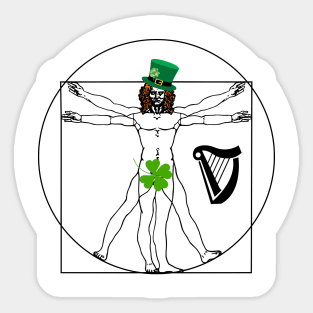 Irish Vitruvian - st Patrick's Day Sticker